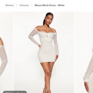 Fashion Nova White tight Dress